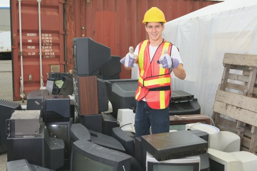 Construction waste being cleared on a site in Forest Hill