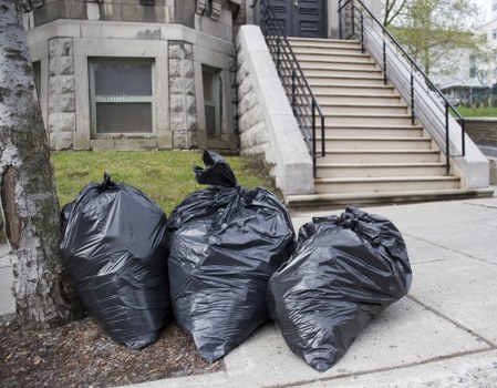 Construction waste being removed from a building site in Forest Hill.